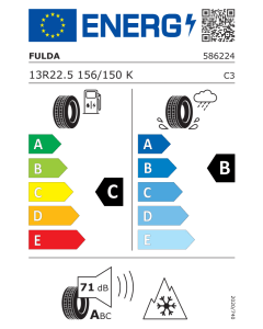 FULDA 13 R22.5 VARIOCONTROL 2 156/150K M+S 3PSF TL