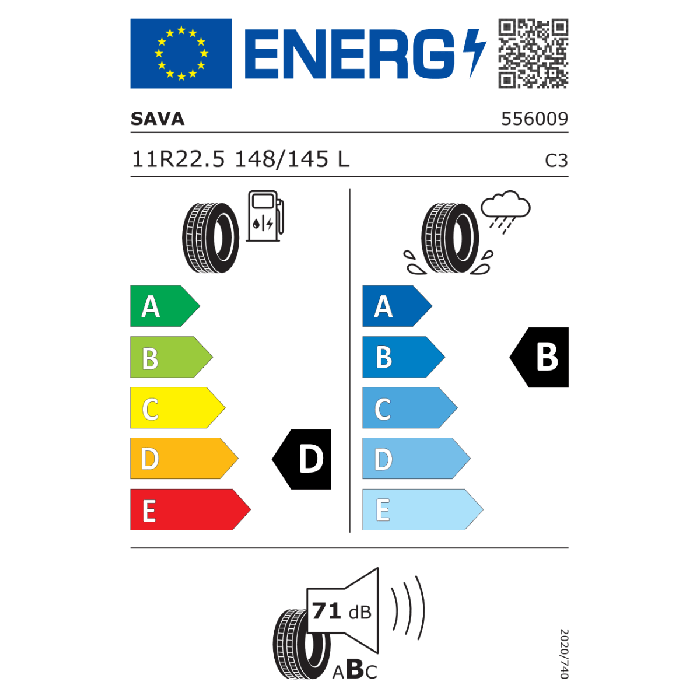 SAVA 11 R22.5 AVANT A3 148/145L TL